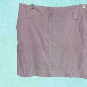 Ann Taylor women purple striped mini skirt size 8